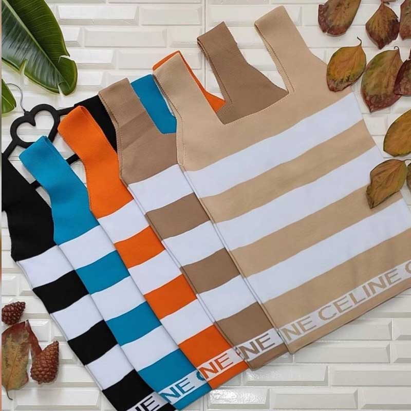 تاپ بافت راه راه سلین ( پک 6 عددی)