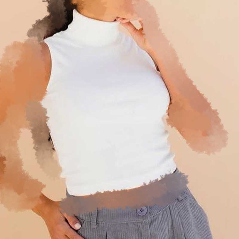 کراپ یقه اسکی ( پک 5 عددی)