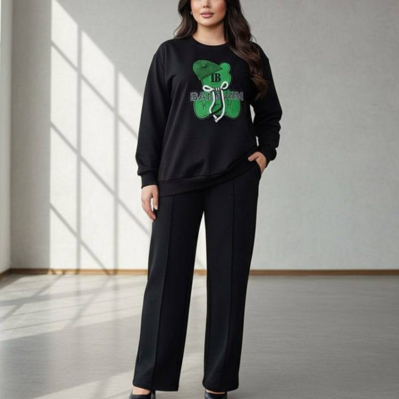 ست بلوز شلوار چاپ برجسته (پک 4 عددی)