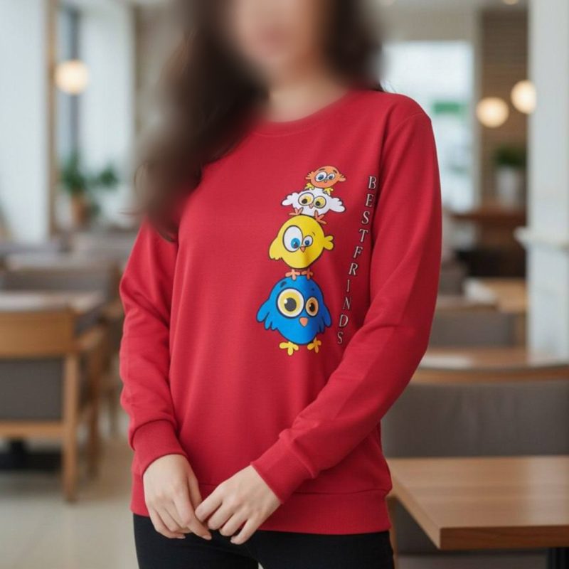 بلوز استین دار چاپ جوجه (پک 5 عددی)