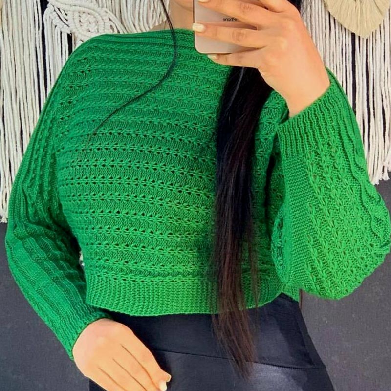 بافت استین دار فندقی ( پک 6 تایی )