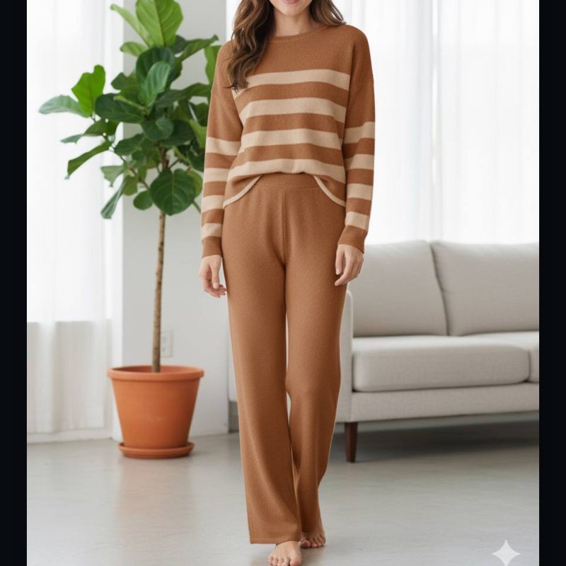 ست بافت راه راه قواره ازاد عمده (پک 4 عددی)