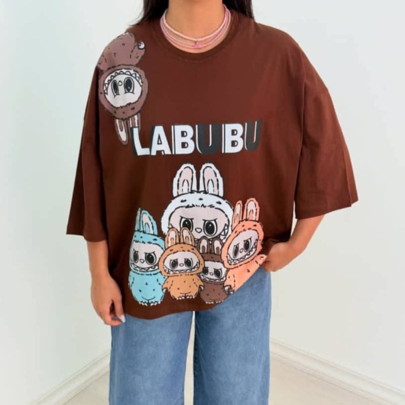 تیشرت باکسی ۶لبوبو عمده (پک 3 عددی)