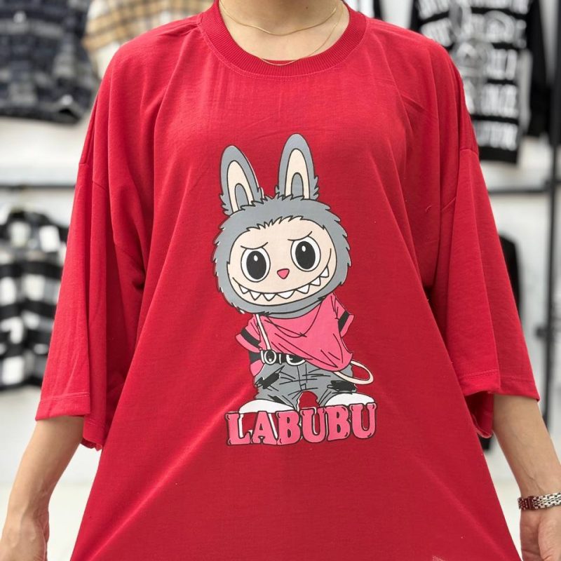 تیشرت باکسی لبوبو عمده (پک 6 عددی)