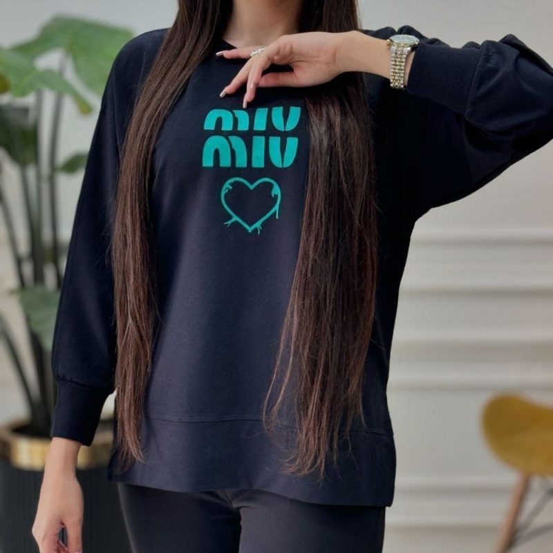 بلوز آستین بلند میو میو عمده (پک 6 عددی)