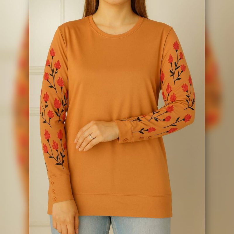 بلوز آستین بلند تمام چاپ گل عمده (پک ۷ عددی)