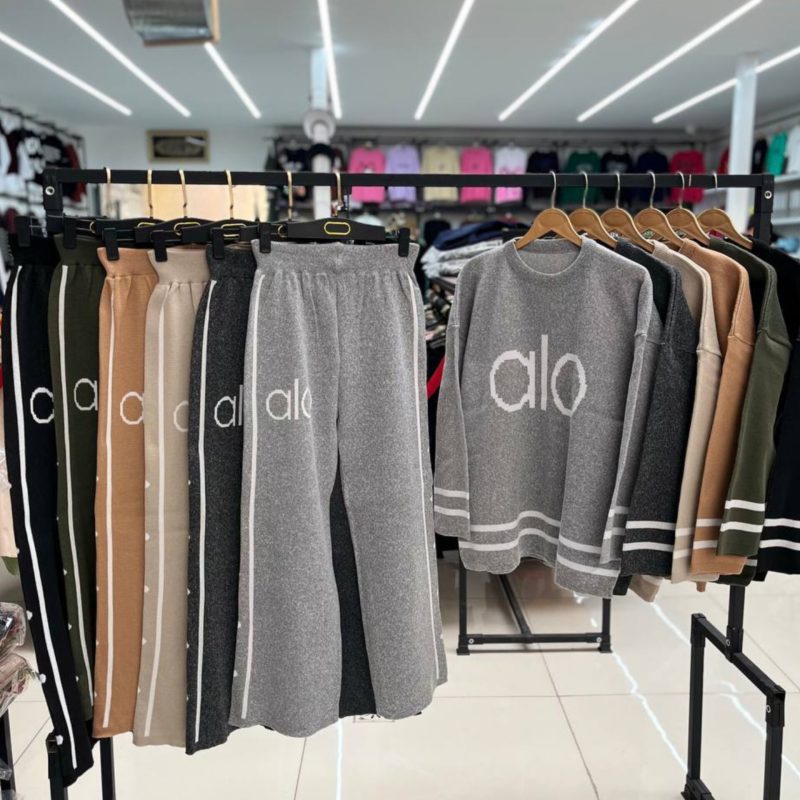 ست بلوز و شلوار بافت alo عمده (پک 3 عددی)