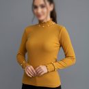 بلوز یقه و آستین ژول مرواریدی عمده (پک 6 عددی)