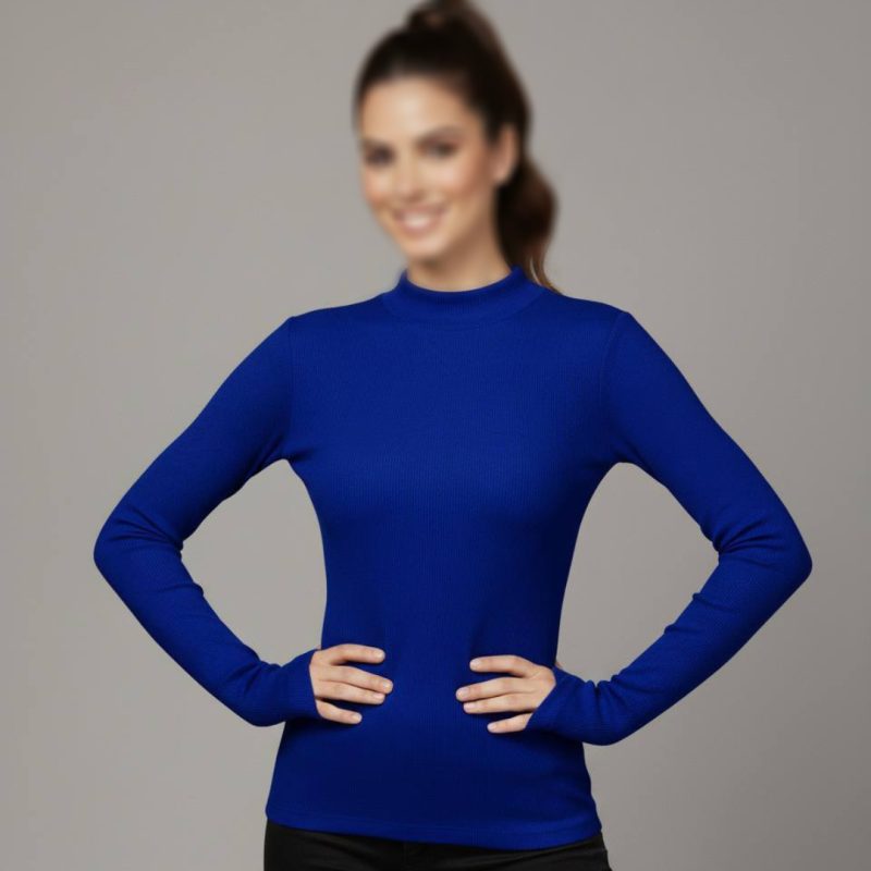 بلوز بیسیک یقه سه سانت فینگری عمده (پک 6 عددی)