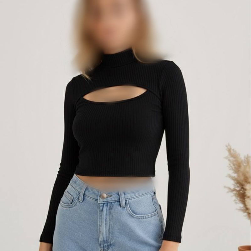 بلوز استین دار ۲ تیکه کات عمده (پک 6 عددی)