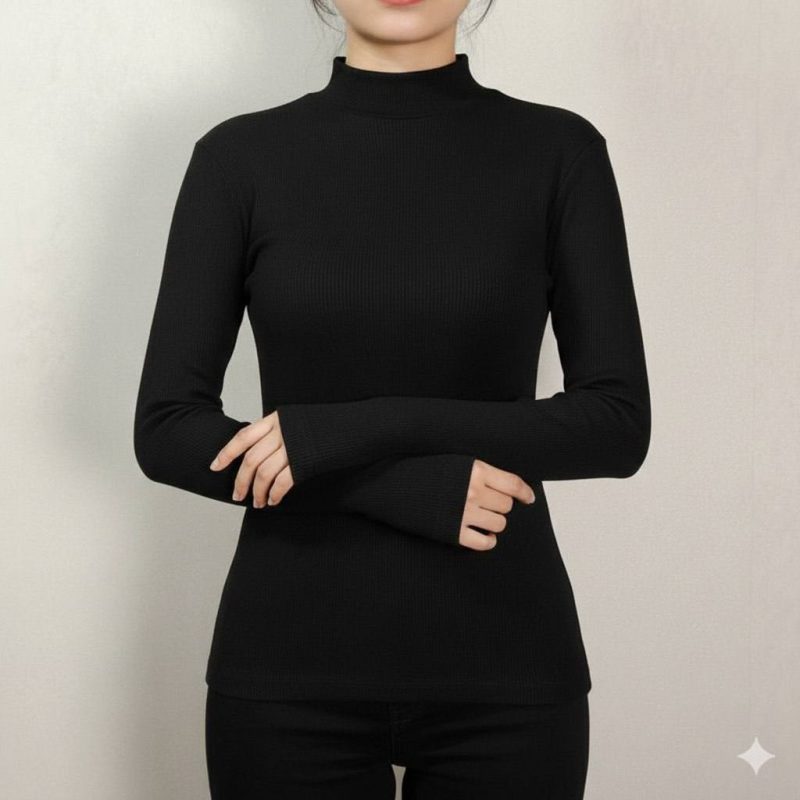 بلوز فانریپ فینگردار یقه ۵ سانت بیسیک عمده (پک 6 عددی)