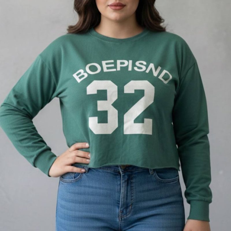 کراپ باکسی آستین بلند عمده (پک 6 عددی)