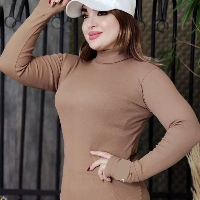 بلوز یقه اسکی فینگری عمده (پک 6 عددی)