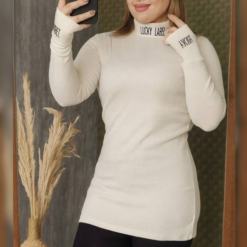 ️تونیک فینگر دار یقه اسکی عمده (پک 6 عددی)️