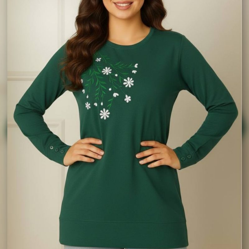 ️بلوز آستین بلند سینه گل عمده (پک 7 عددی)️