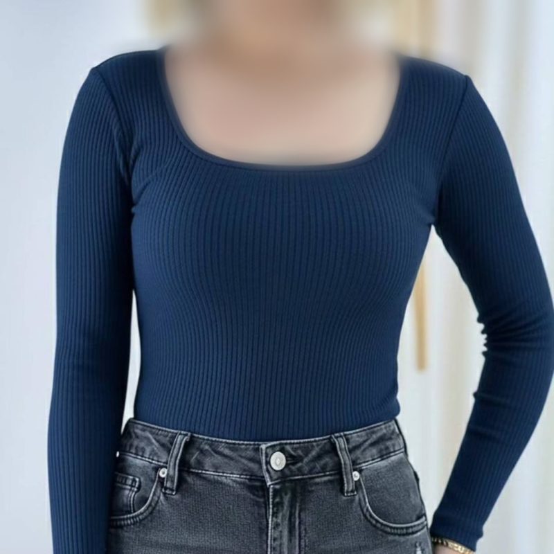 ️بلوز بیسیک یقه خشتی عمده (پک 6 عددی)️