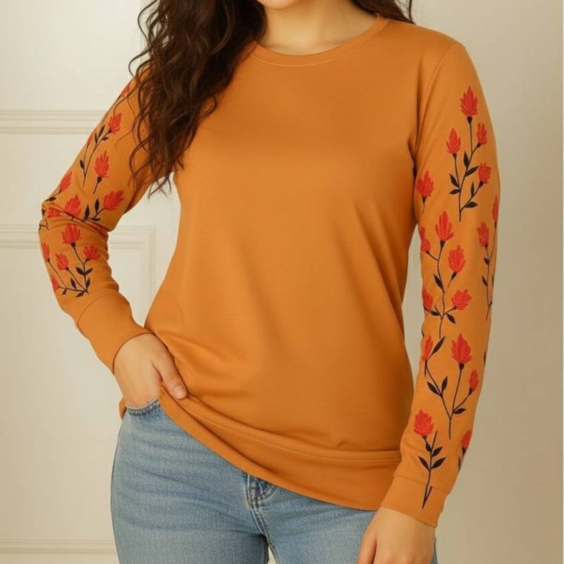 بلوز آستین بلند تمام چاپ گل عمده (پک 7 عددی)️