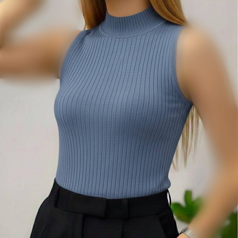 ️تاپ بیسیک یقه ۵ سانت عمده (پک 6 عددی)️