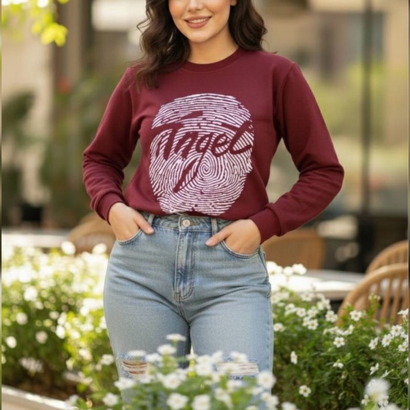 ️بلوزاستین بلند چاپ اثر انگشت عمده (پک 6 عددی)