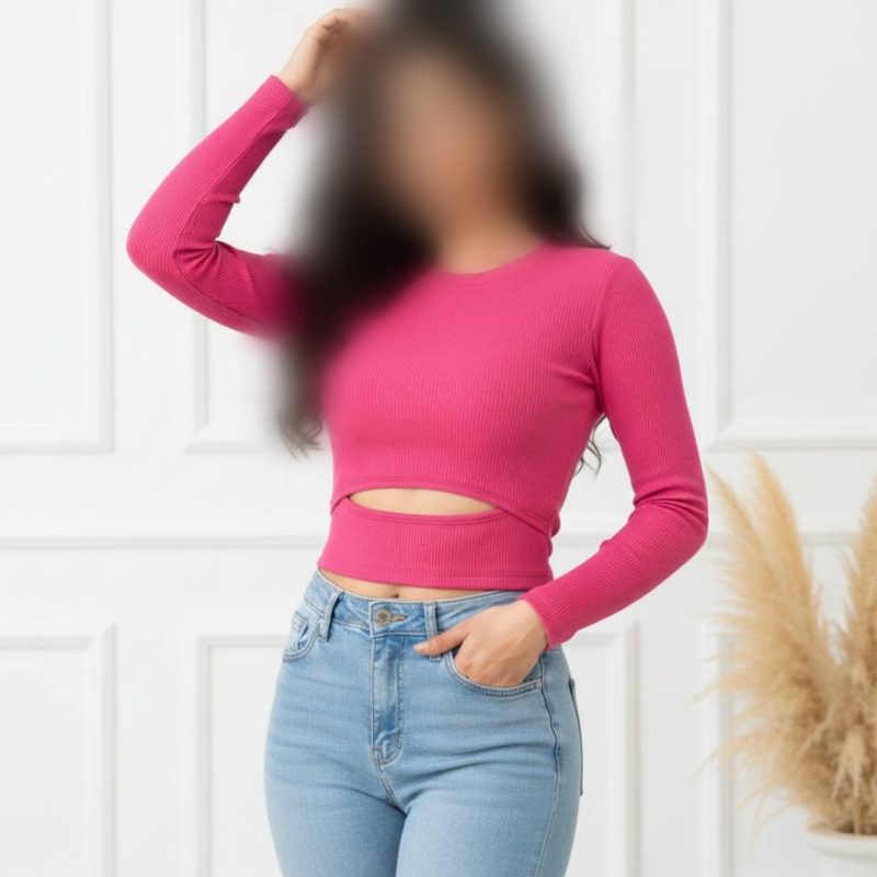 ️بلوز پایین اشکی یقه گرد عمده (پک 7 عددی)️