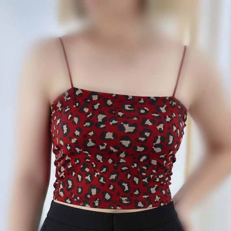 ️کراپ بند کفشی پلنگی عمده (پک 6 عددی)️