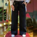 شلوار فول بگ عمده دو رنگ مشکی و ذغالی (پک 4 عددی)