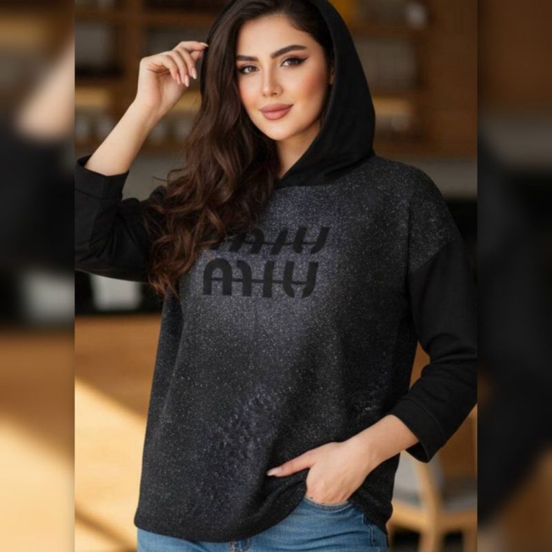 بلوز کلاه دار استین ۳ ربع  عمده (پک 4 عددی)