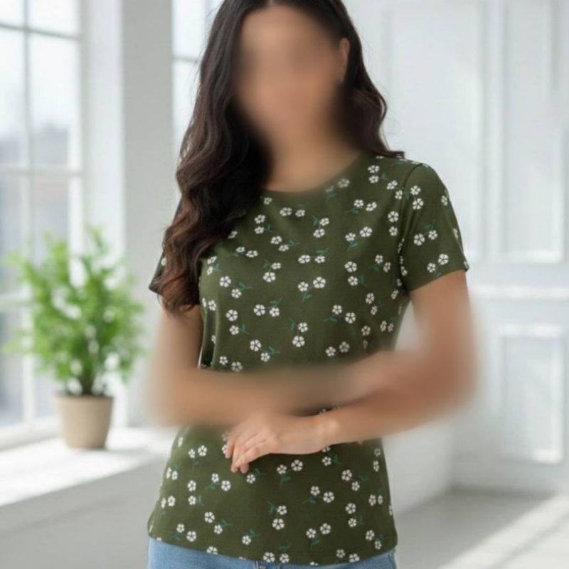 تیشرت استین سرخود بابونه عمده (پک 6 عددی)