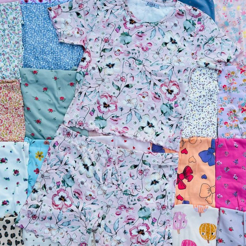 ست کراپ و‌ شورتک zara عمده (پک 6 عددی)