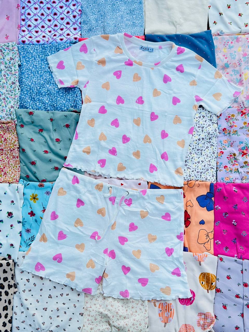 ست کراپ و شورتک zara عمده (پک 6 عددی) - Image 2