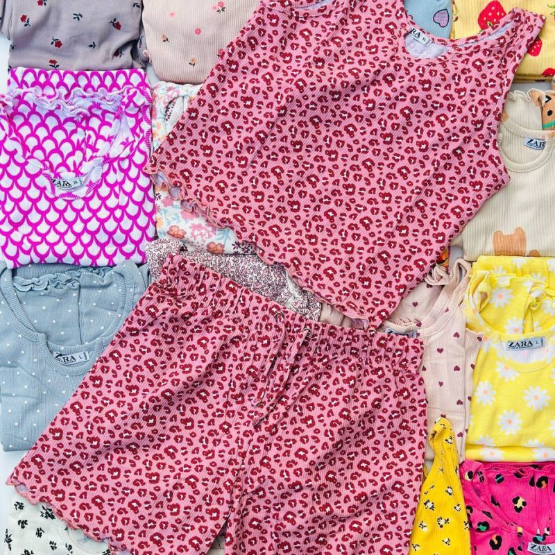 ست کراپ شورتک ZARA عمده (پک 6 عددی)
