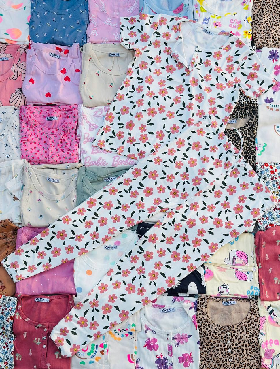 ست تیشرت وشلوار zara عمده (پک 6 عددی) - Image 3