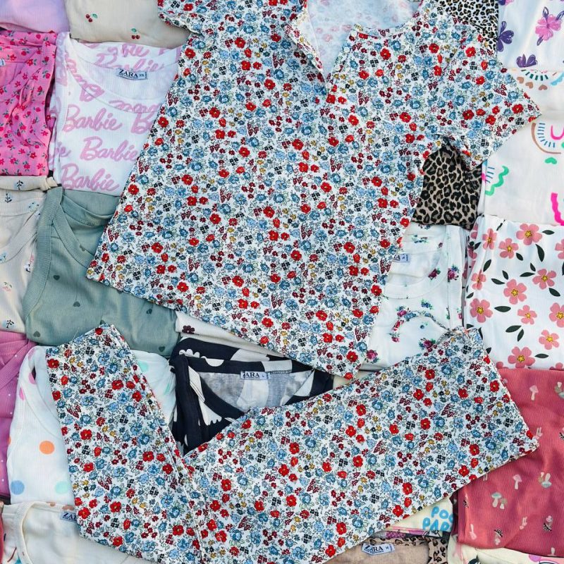 ست تیشرت و‌شلوار zara عمده (پک 6 عددی)