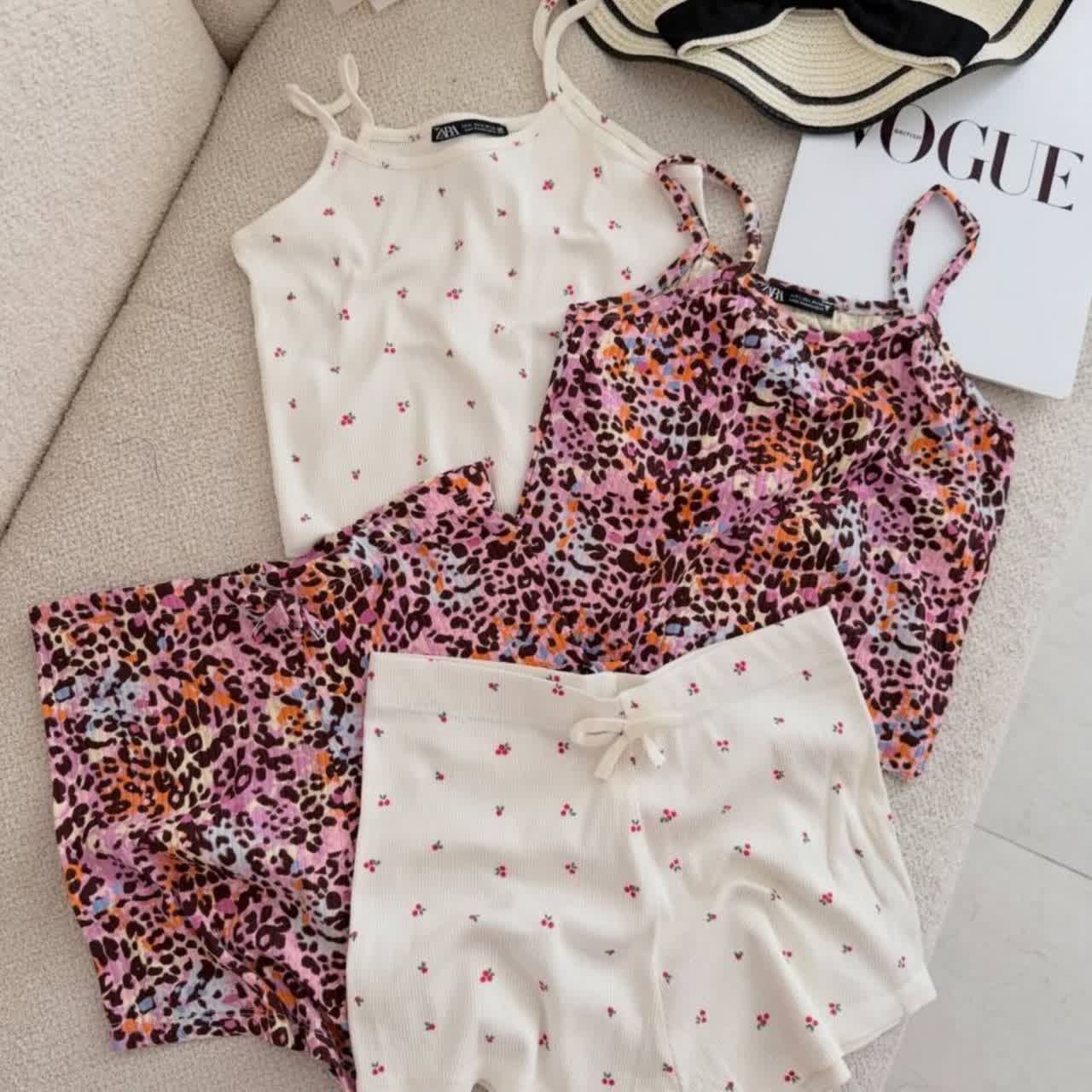 ست تاپ شورتک ZARA عمده (پک 6 عددی)
