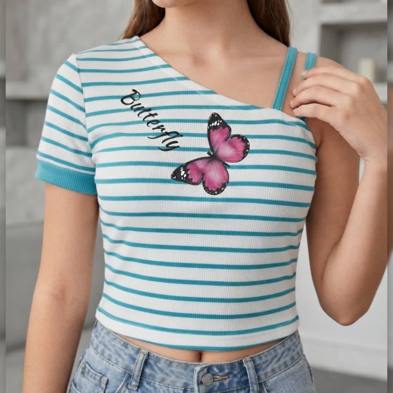 کراپ رومی چاپ پروانه عمده (پک 6 عددی)