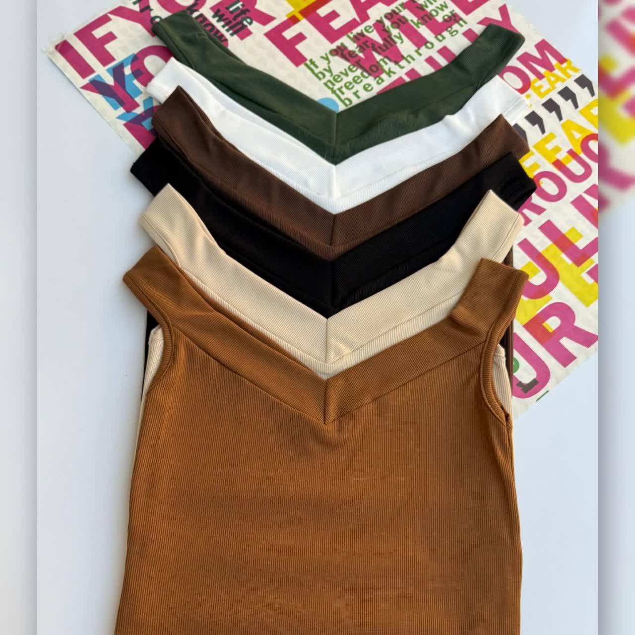 تاپ یقه خشتی پرفروش (پک 6 عددی)